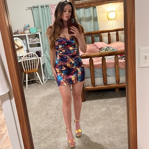 Source Unknown Dresses & Skirts - Disco Snakeskin Banging Club Dress